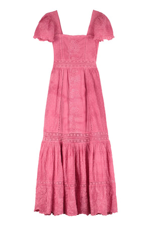 Norma embroidered cotton long dress-0